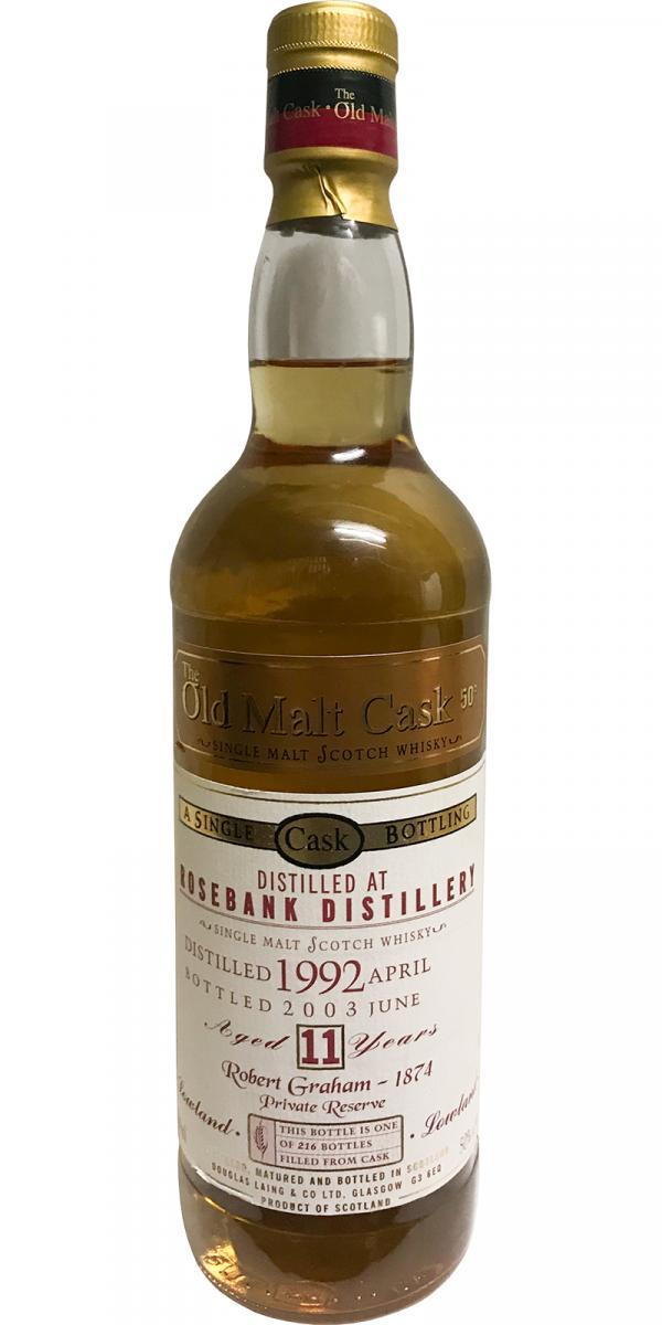 Rosebank 1992 DL  The Old Malt Cask