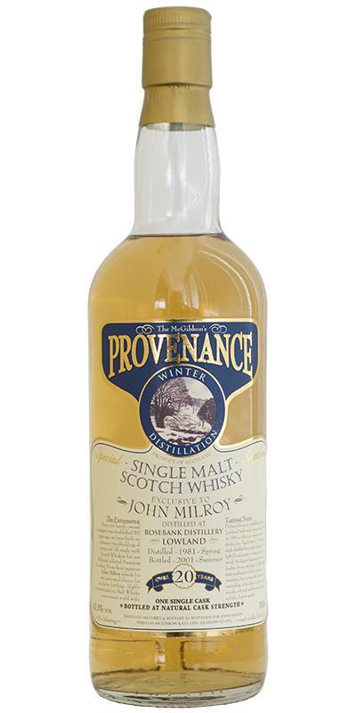 Rosebank 1981 McG  McGibbon's Provenance - Milroy's