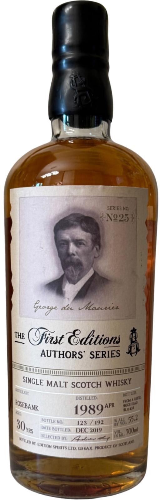 Rosebank 1989 ED  The First Editions - Authors' Series