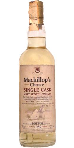 Rosebank 1989 McC  Single Cask