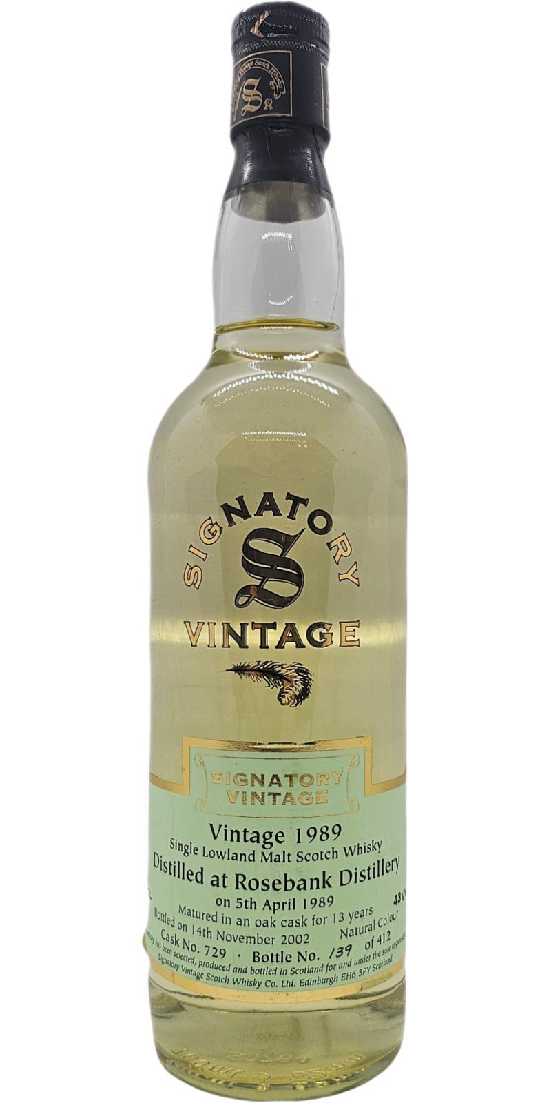 Rosebank 1989 SV  Vintage Collection