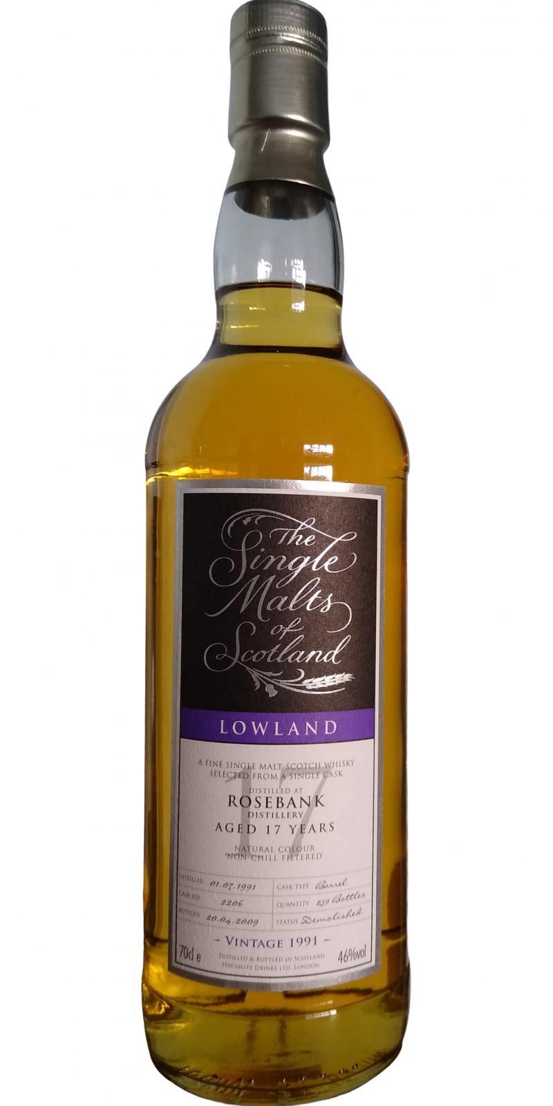 Rosebank 1991 SMS  The Single Malts of Scotland