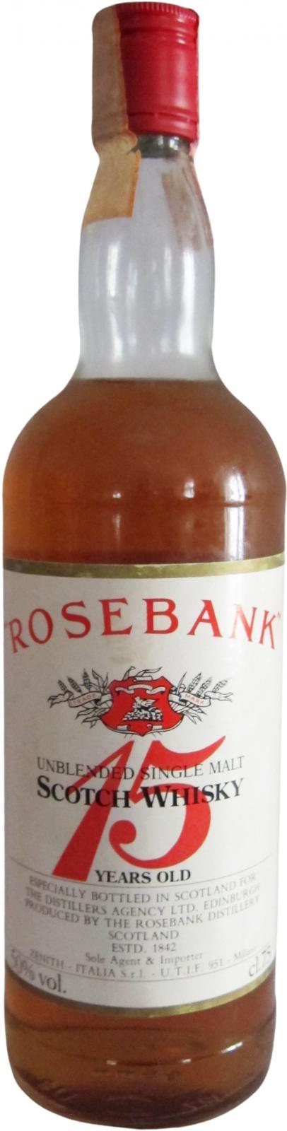 Rosebank 15-year-old TDA  Unblended Single Malt