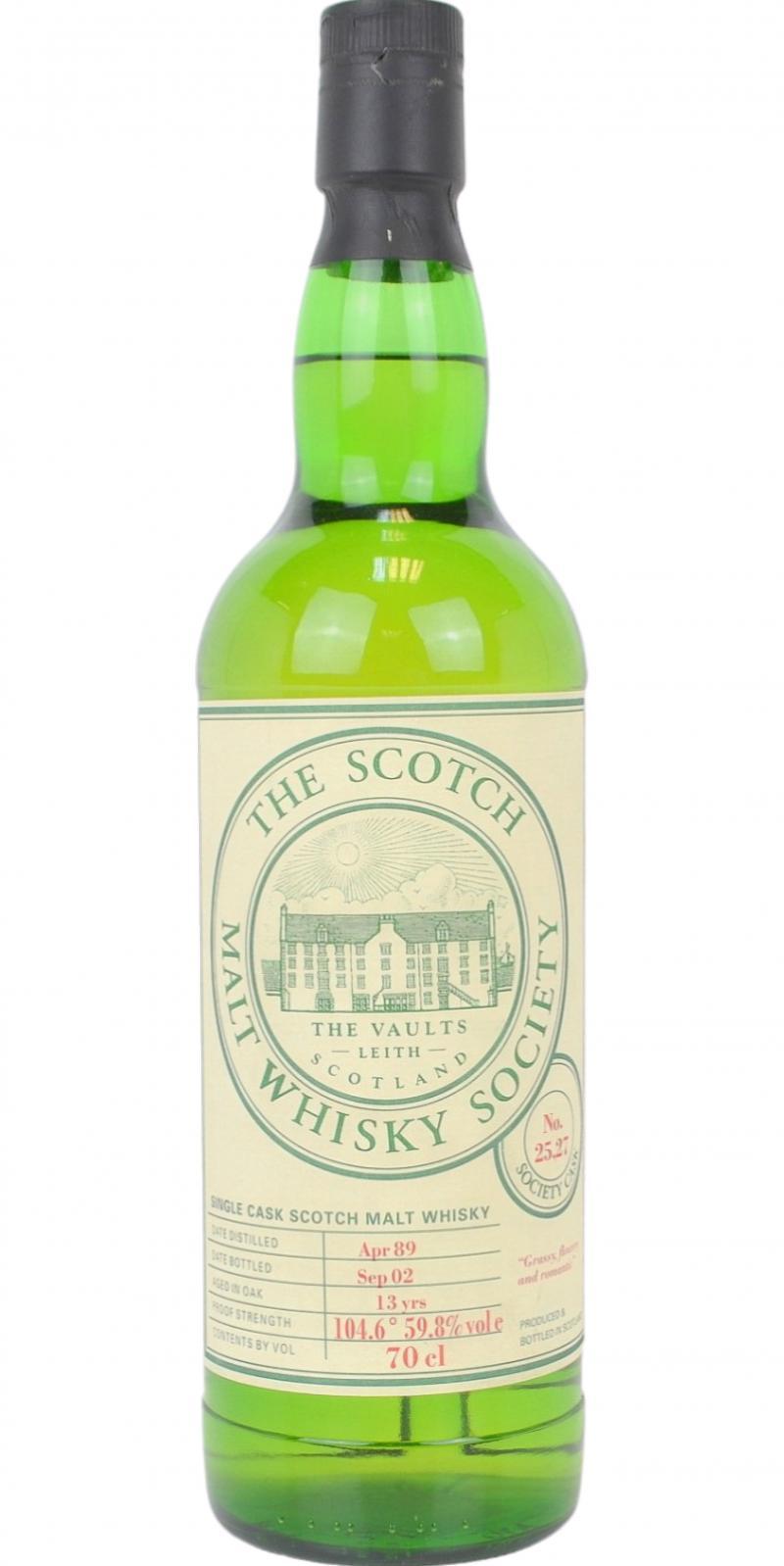 Rosebank 1989 SMWS 25.27  Grassy, flowery and romantic