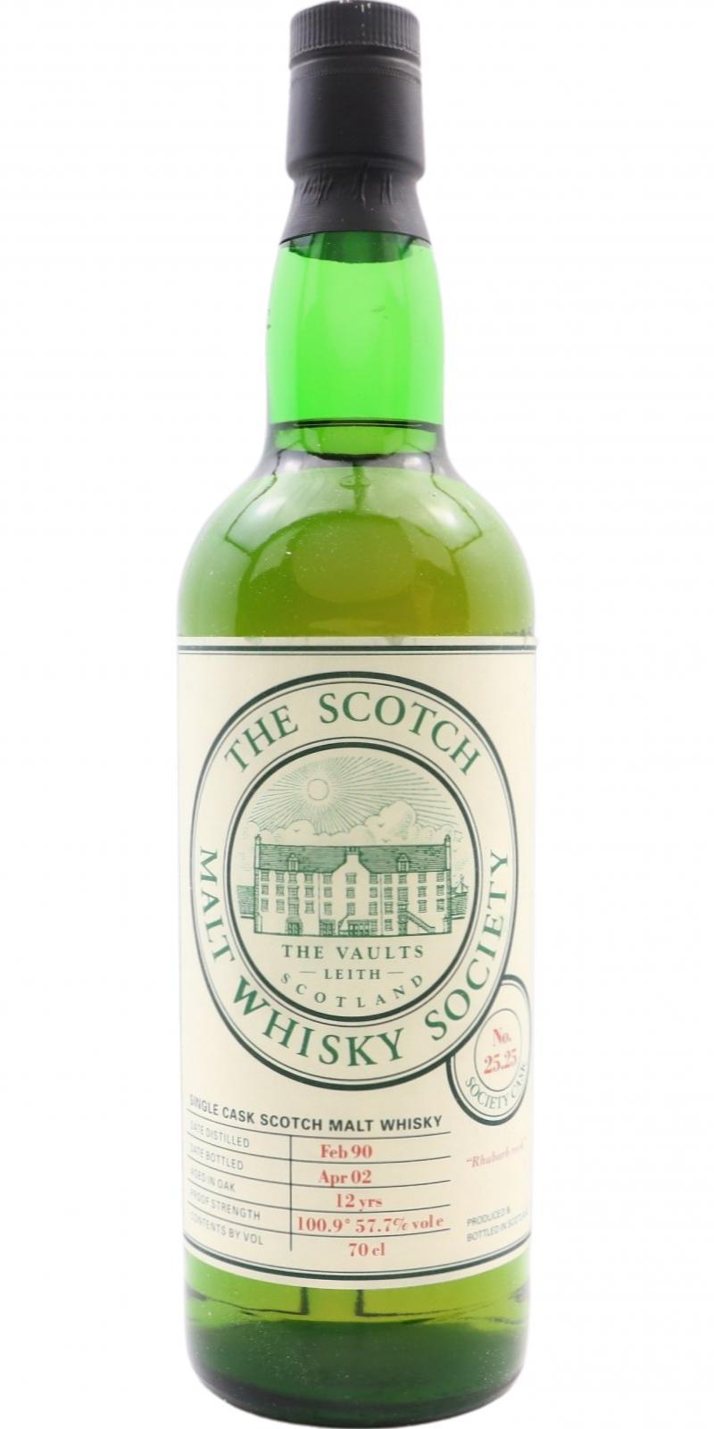 Rosebank 1990 SMWS 25.25  Rhubarb rock