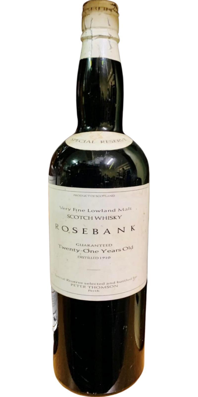 Rosebank 1910 UD  Very Fine Lowland Malt Scotch Whisky