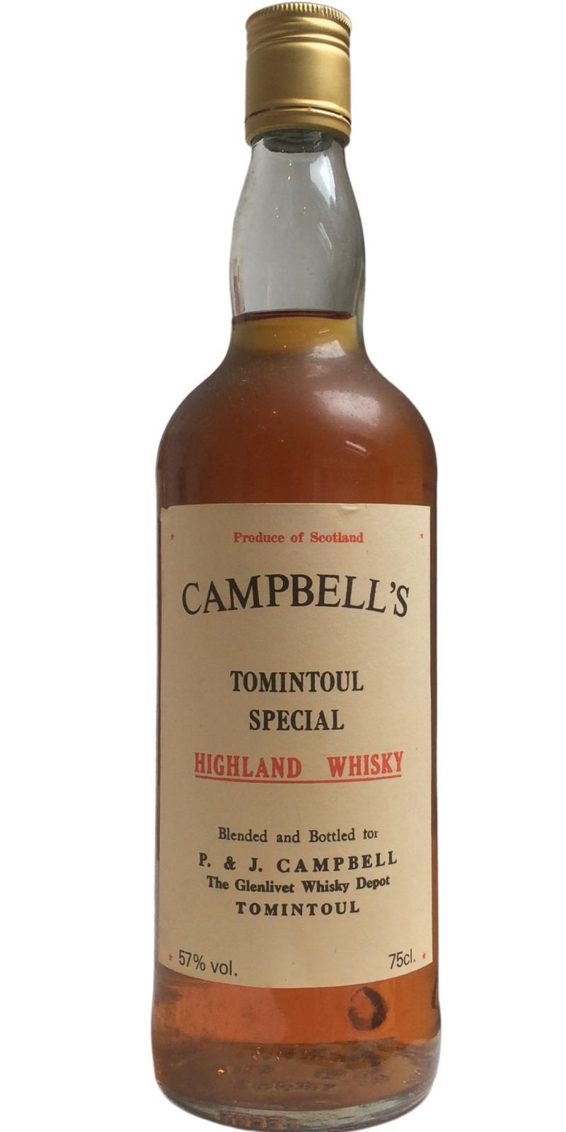 Campbell's Tomintoul Special  Highland Whisky