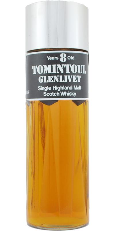 Tomintoul 08-year-old  Silver screw cap with 'TG' on top