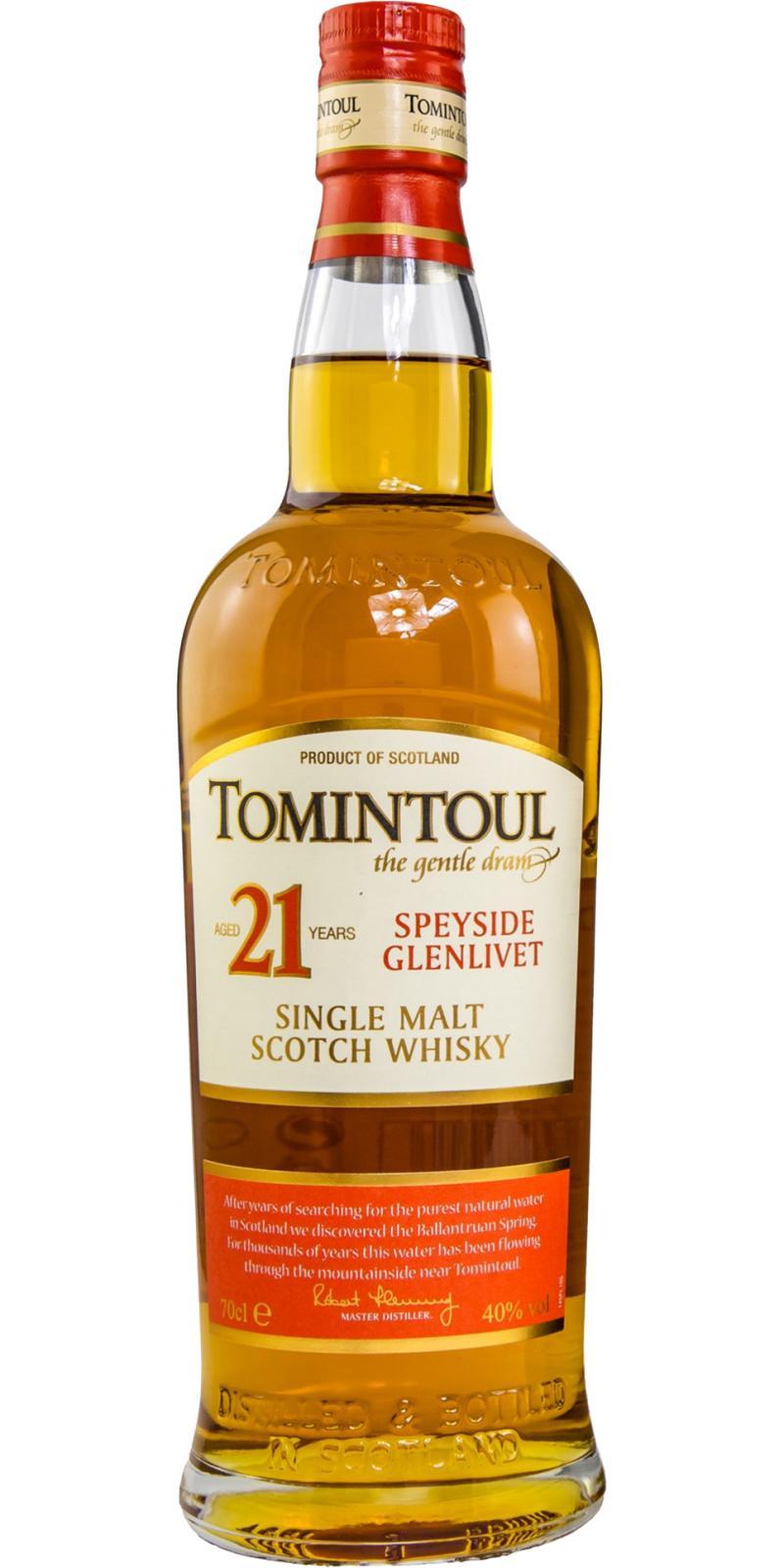 Tomintoul 21-year-old  The gentle dram