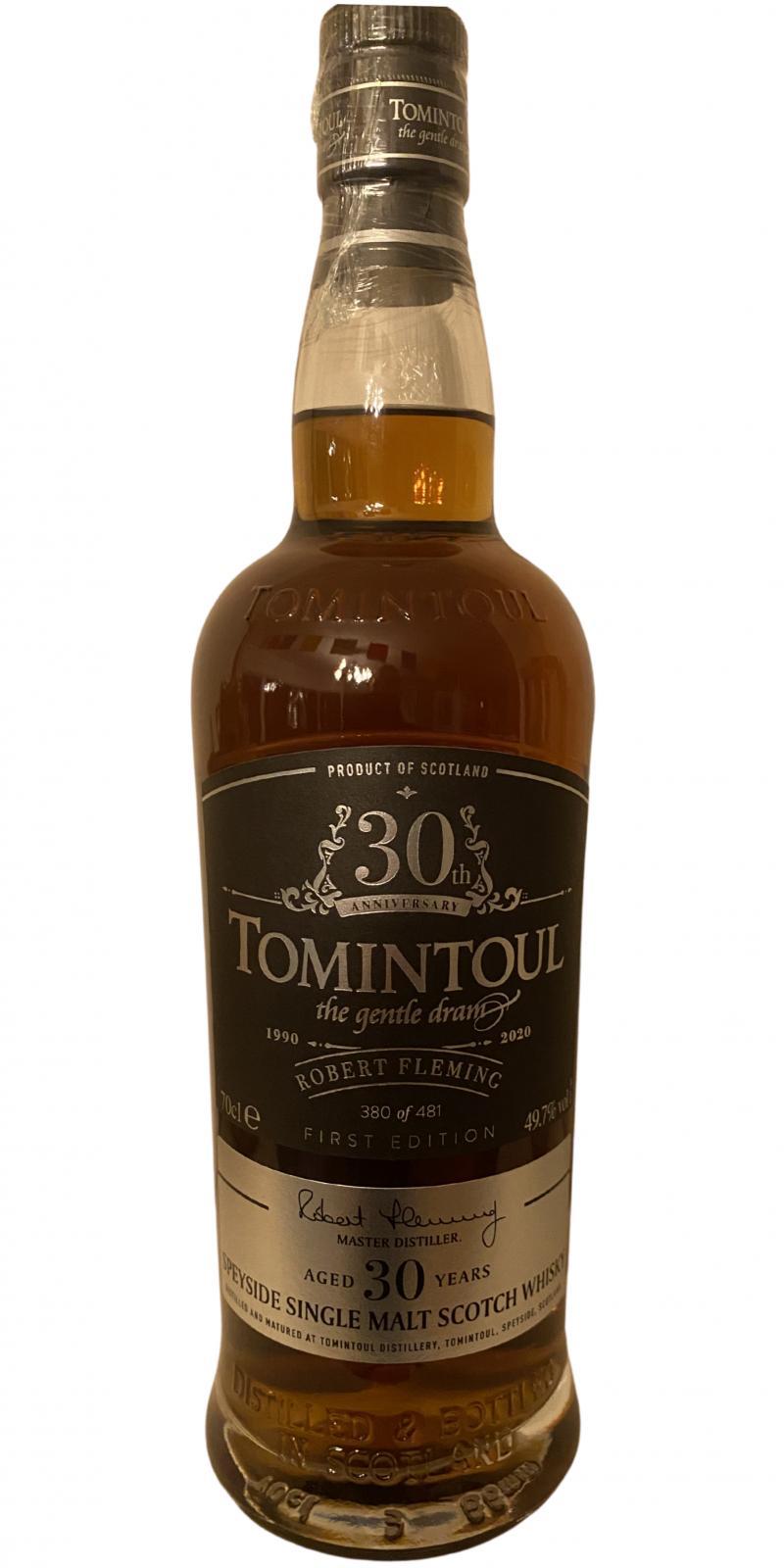 Tomintoul 30-year-old  30th Anniversary Robert Fleming