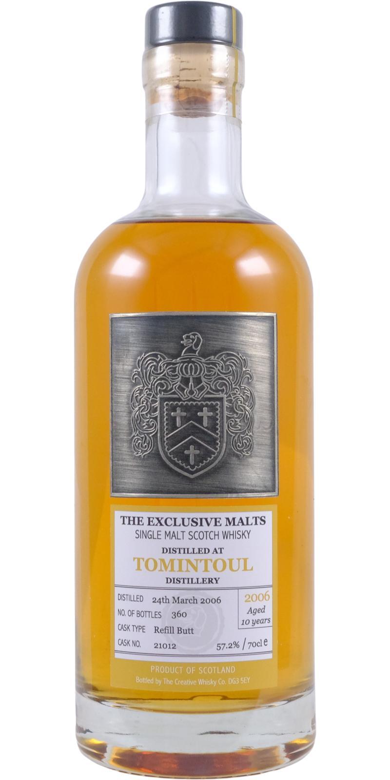 Tomintoul 2006 CWC  The Exclusive Malts