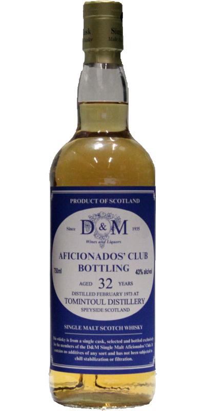 Tomintoul 1973 D&M  Aficionados' Club