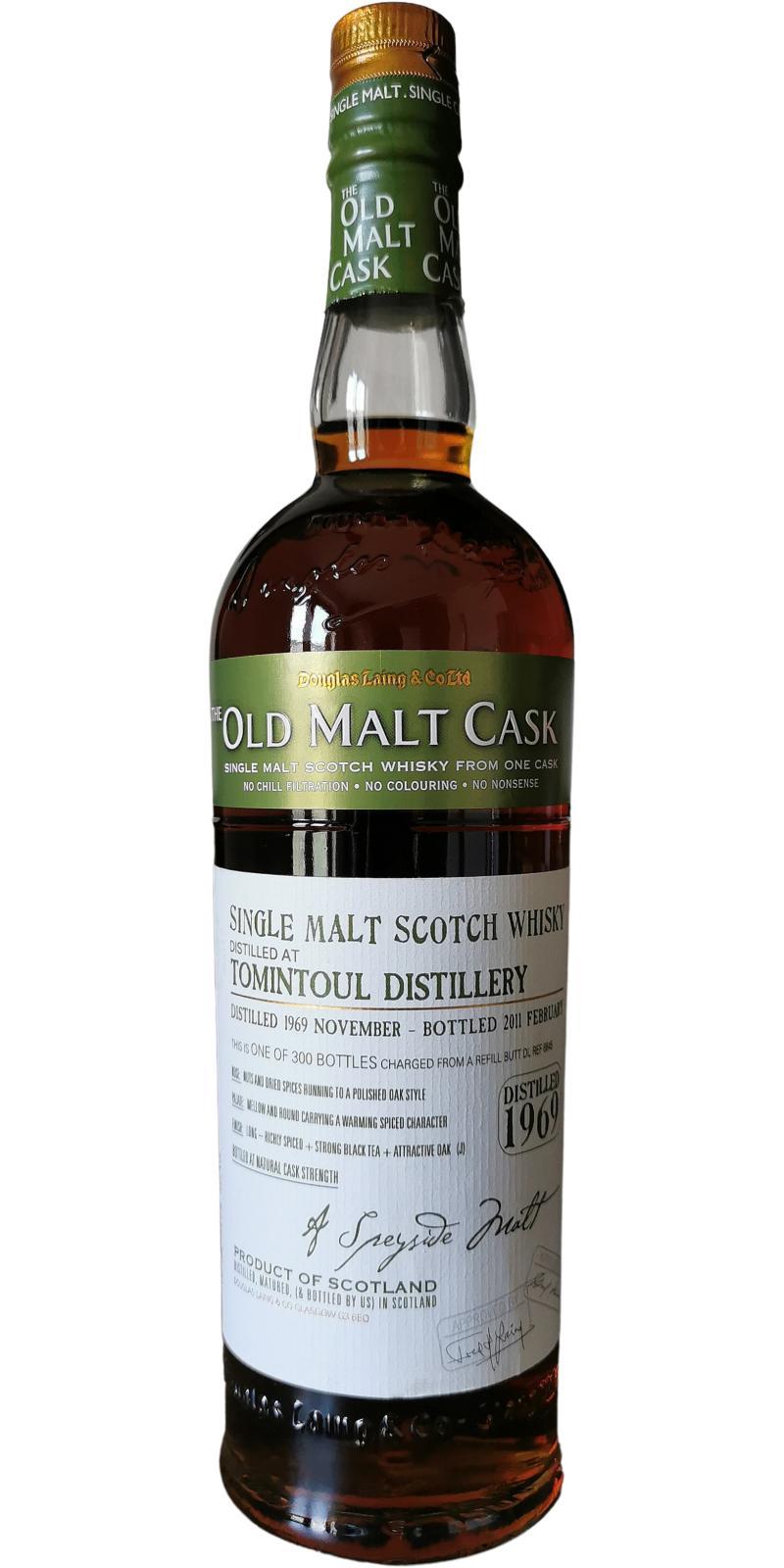Tomintoul 1969 DL  The Old Malt Cask