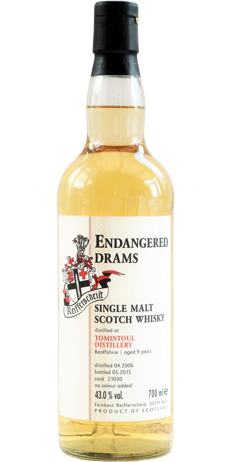 Tomintoul 2006 FR  Endangered Drams