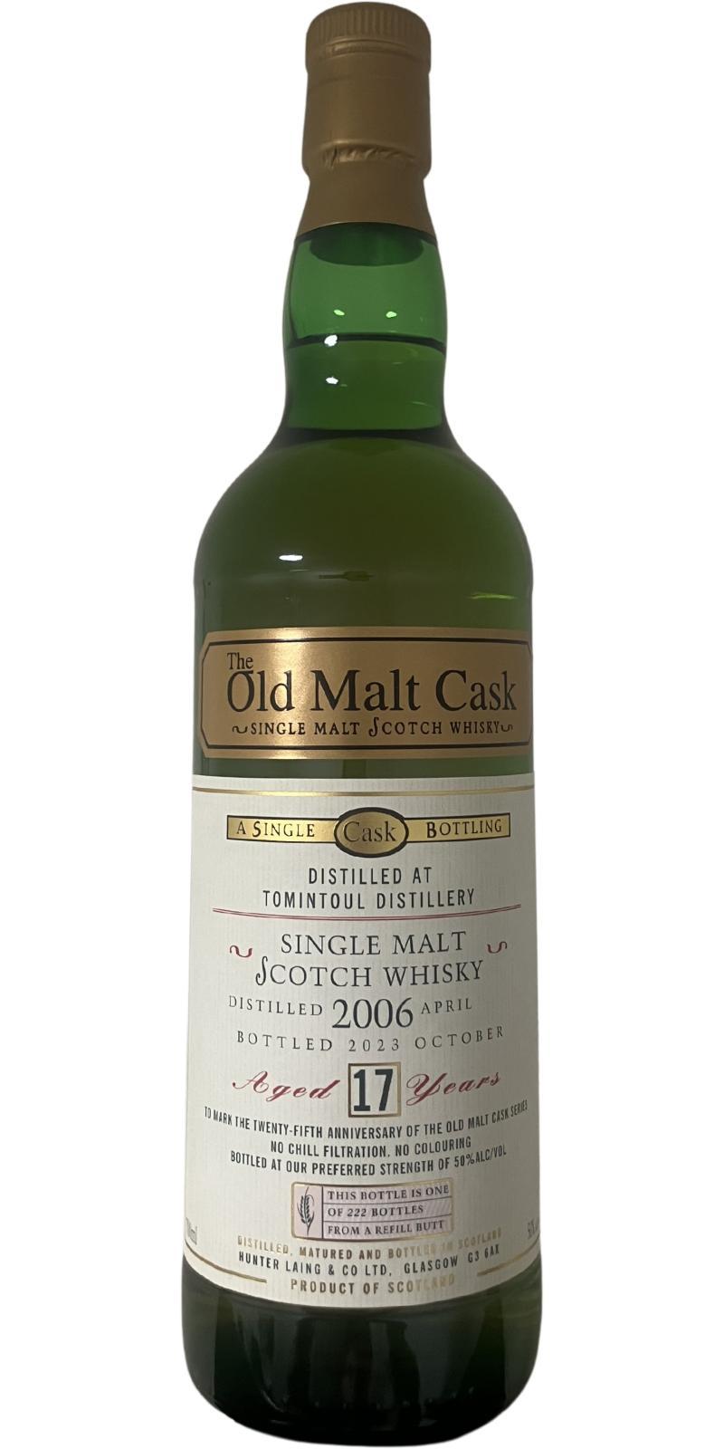 Tomintoul 2006 HL  The Old Malt Cask - 25th Anniversary