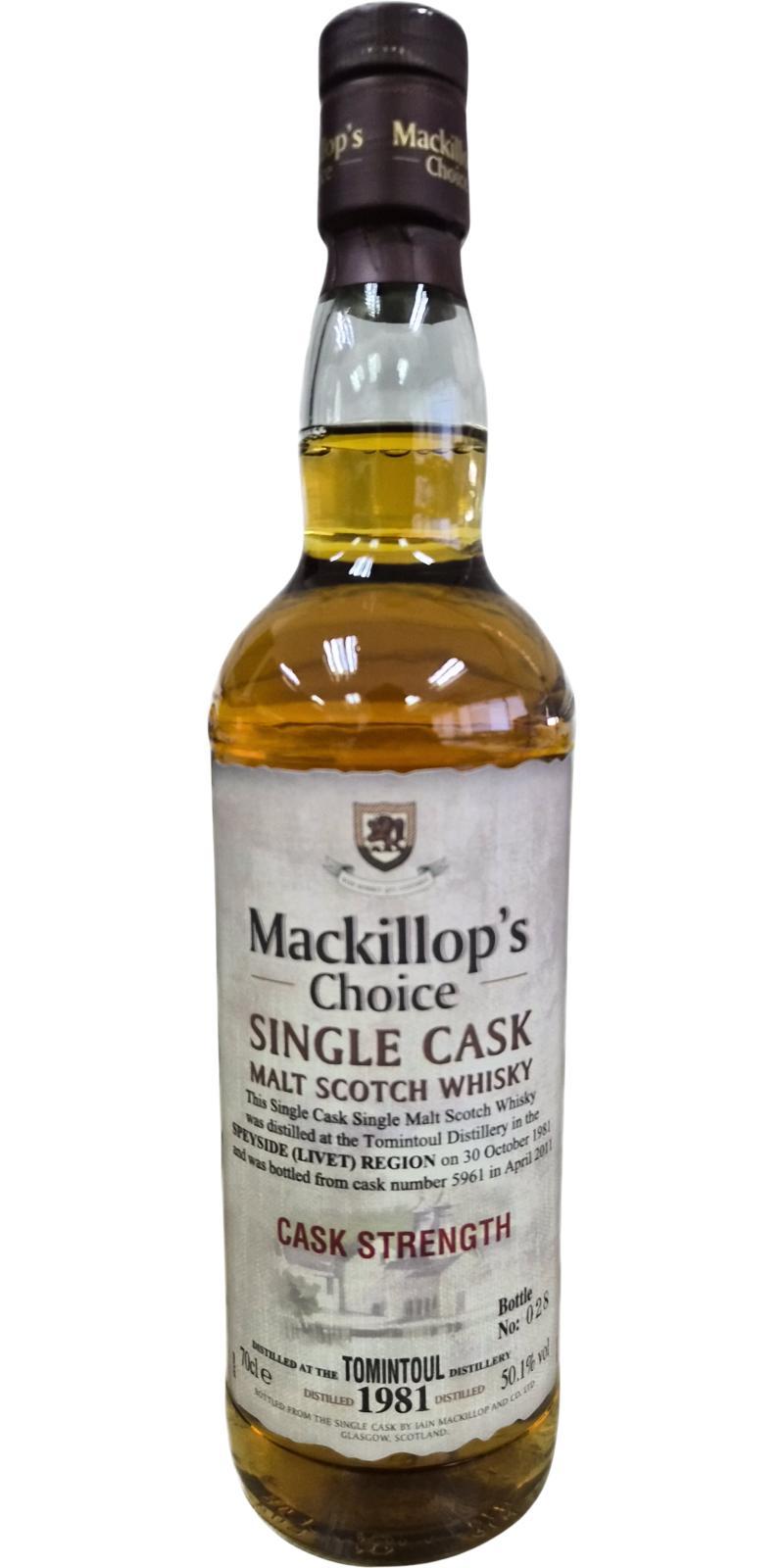 Tomintoul 1981 McC  Single Cask