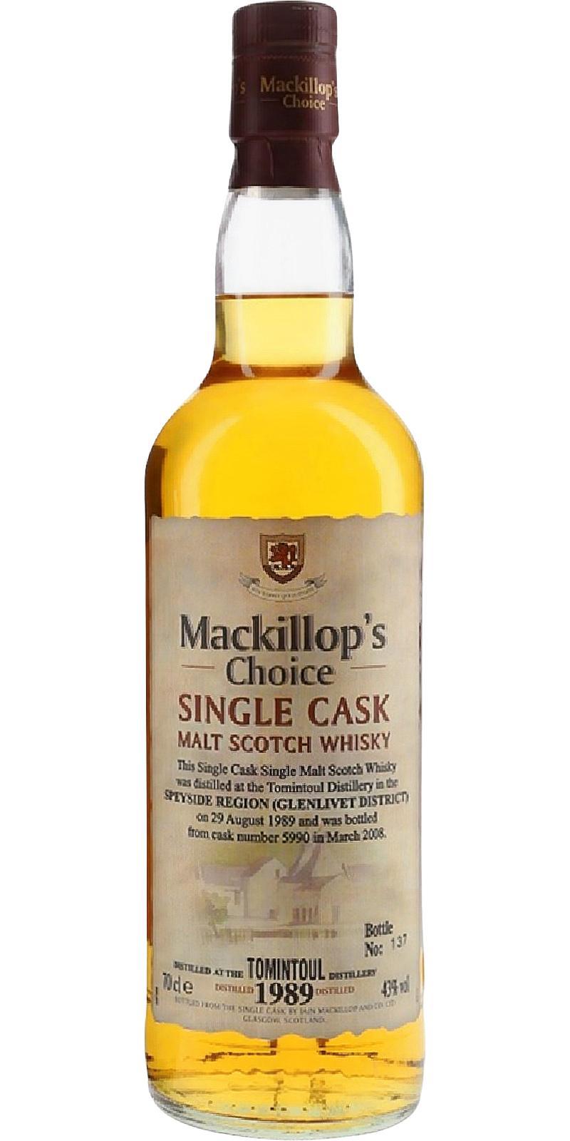 Tomintoul 1989 McC  Single Cask