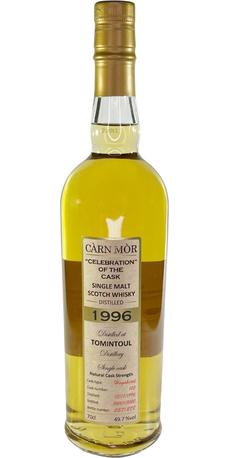 Tomintoul 1996 MMcK  Càrn Mòr Celebration of the Cask