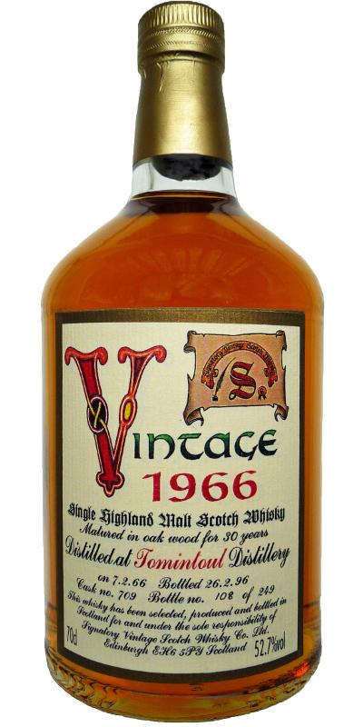 Tomintoul 1966 SV  Vintage Collection - Dumpy