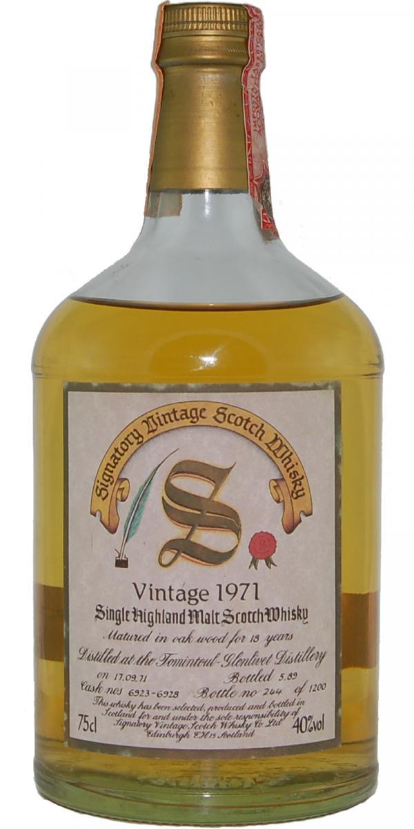 Tomintoul 1971 SV  Vintage Collection - Dumpy