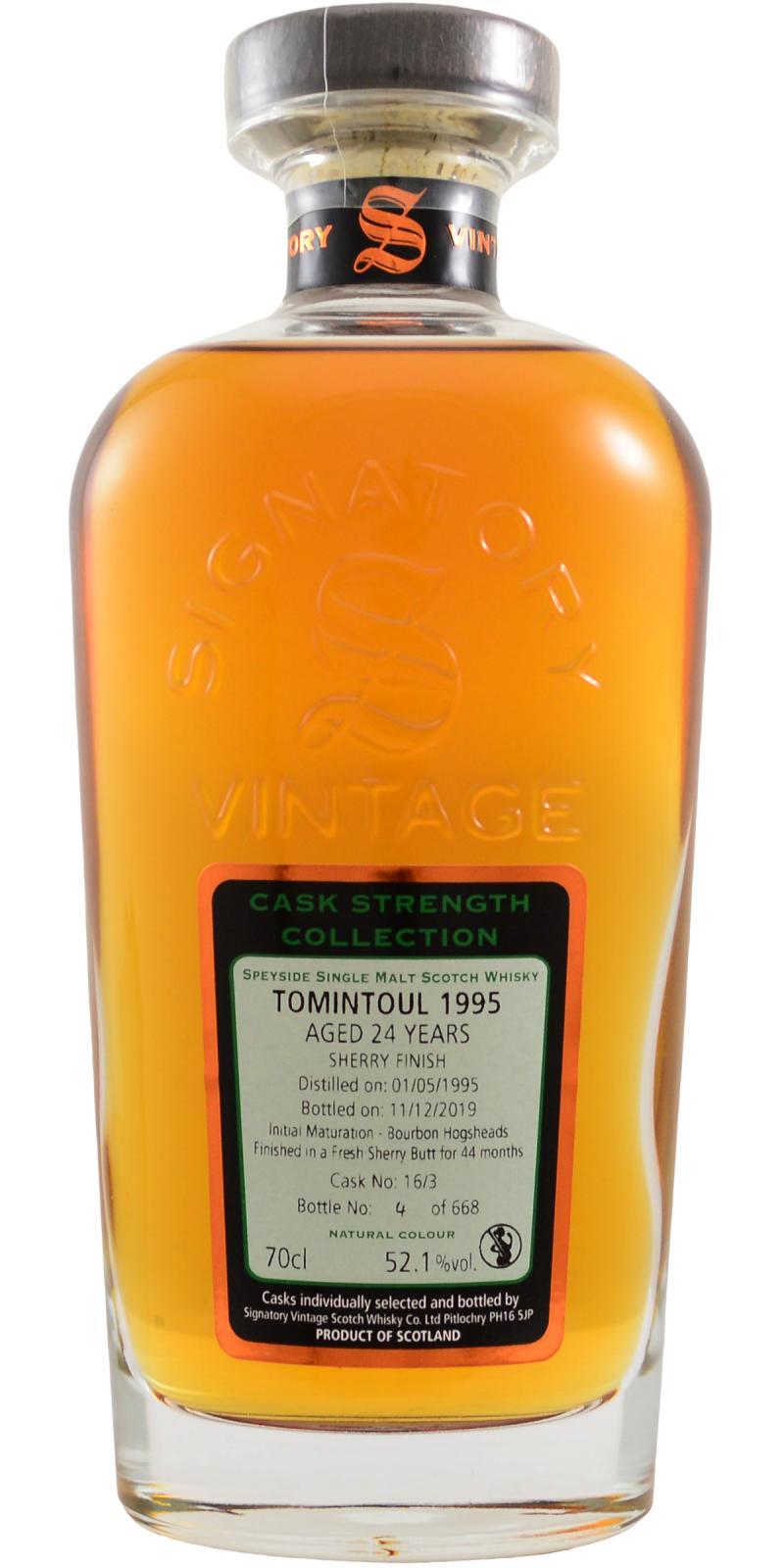 Tomintoul 1995 SV  Cask Strength Collection