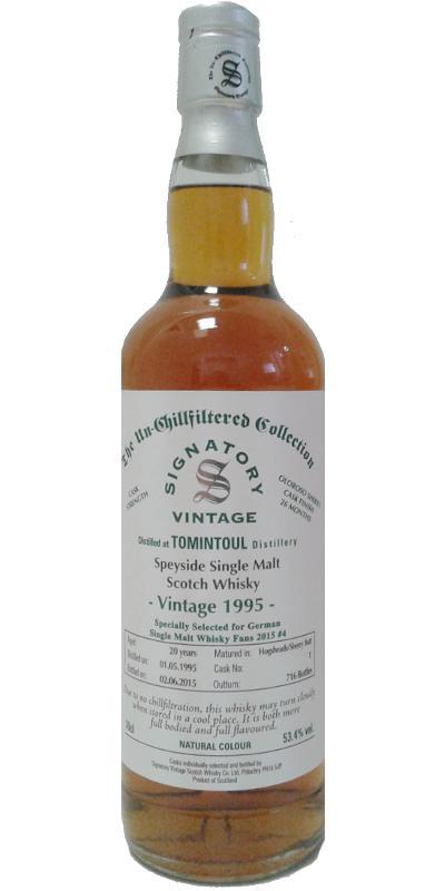 Tomintoul 1995 SV  The Un-Chillfiltered Collection - Cask Strength