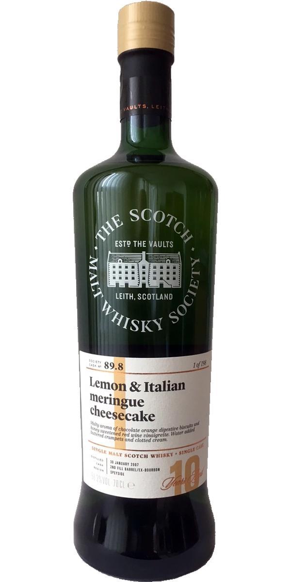 Tomintoul 2007 SMWS 89.8  Lemon & Italian meringue cheesecake