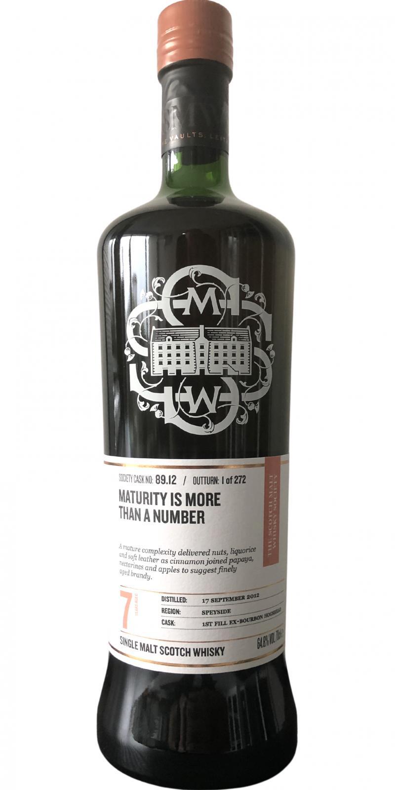 Tomintoul 2012 SMWS 89.12  Maturity is more than a number