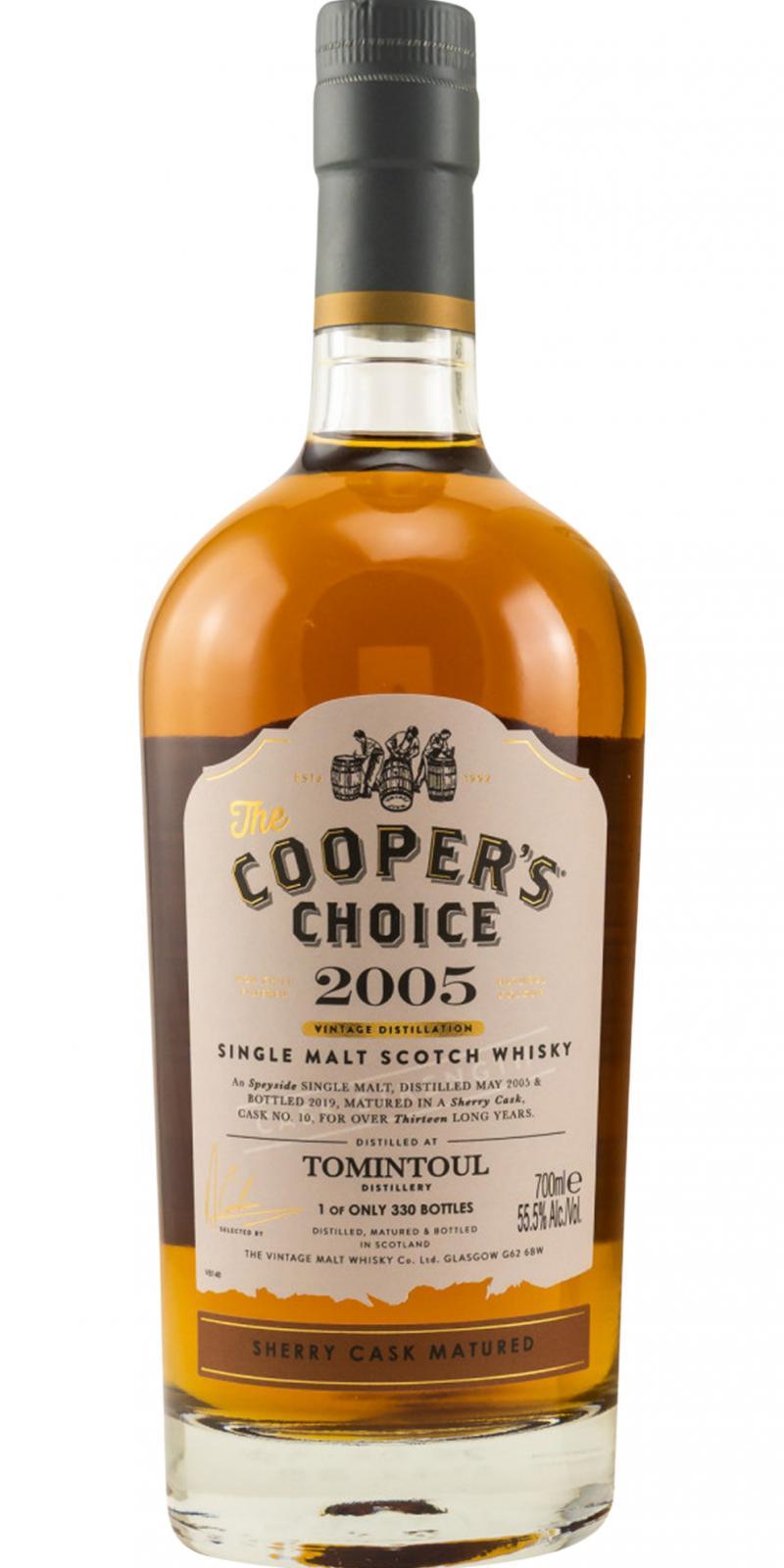 Tomintoul 2005 VM  The Cooper's Choice