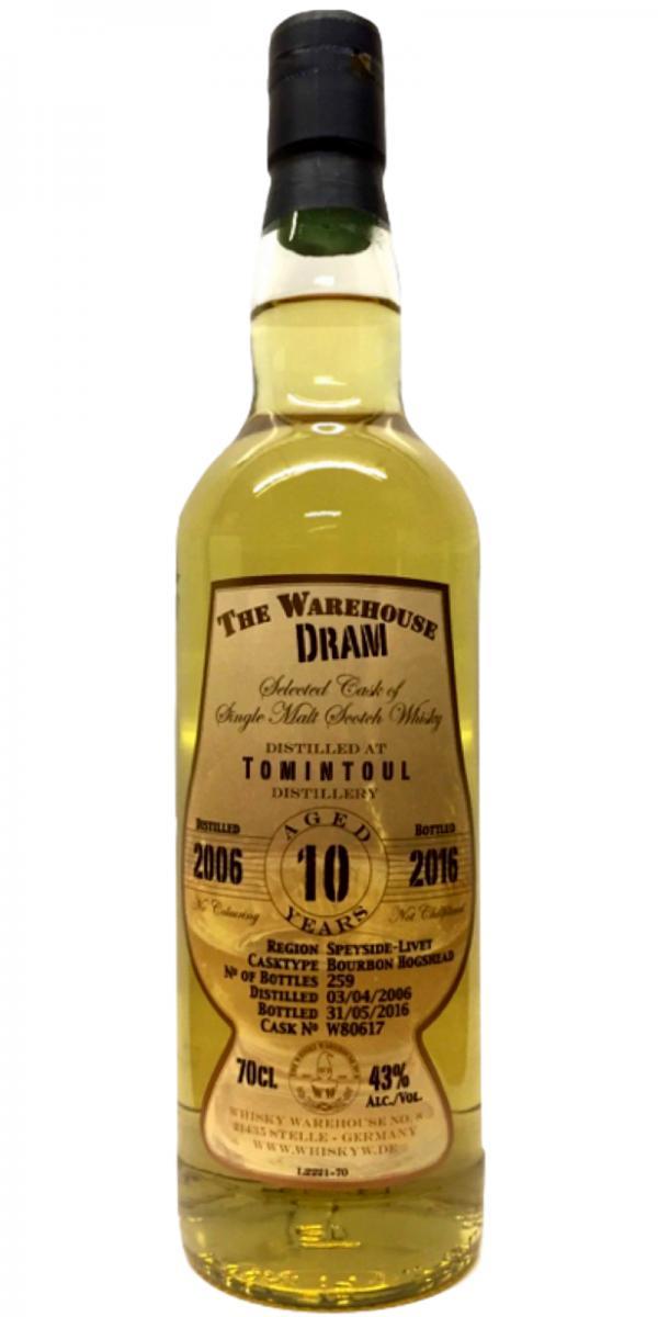 Tomintoul 2006 WW8  The Warehouse Dram
