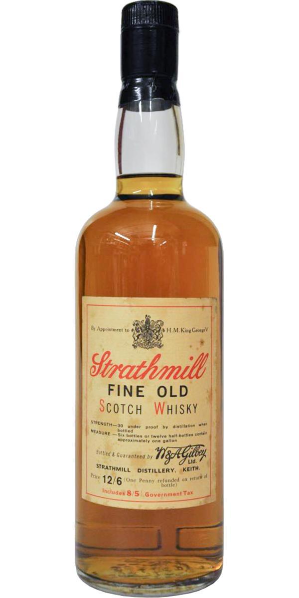 Strathmill Fine Old Scotch Whisky  30 under proof