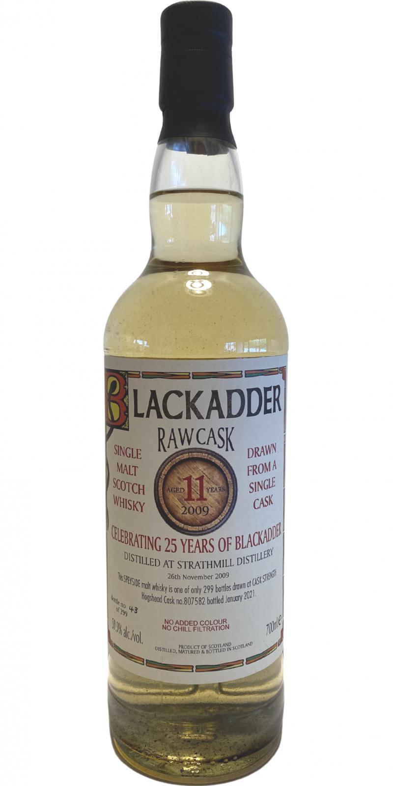 Strathmill 2009 BA  Raw Cask - Celebrating 25 Years of Blackadder