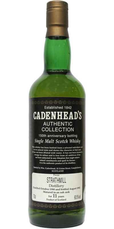 Strathmill 1980 CA  Authentic Collection - 150th Anniversary Bottling
