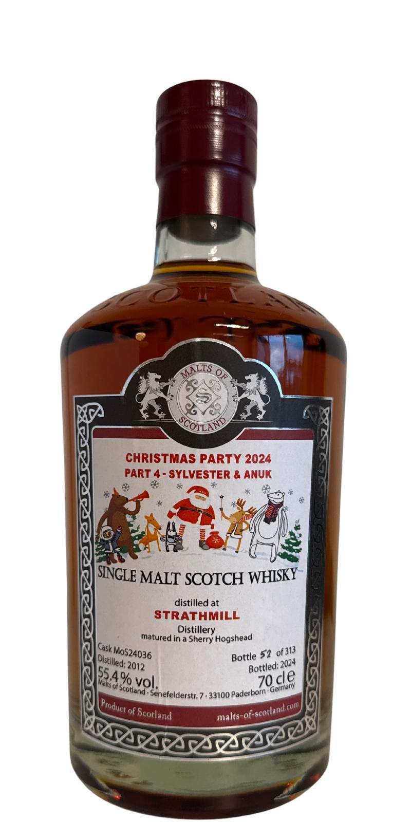 Strathmill 2012 MoS  Christmas Bottling 2024