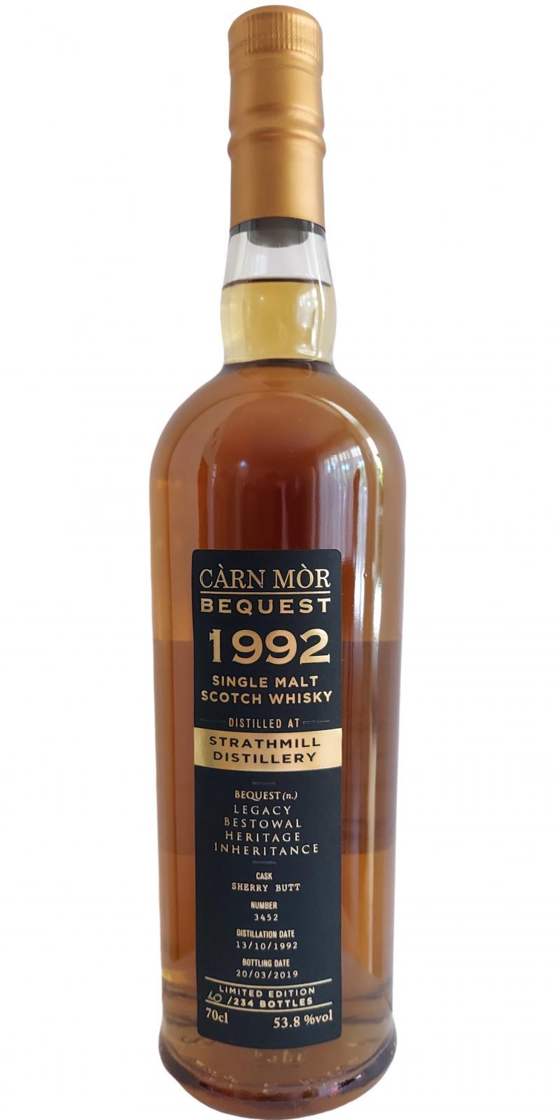 Strathmill 1992 MMcK  Càrn Mòr Bequest