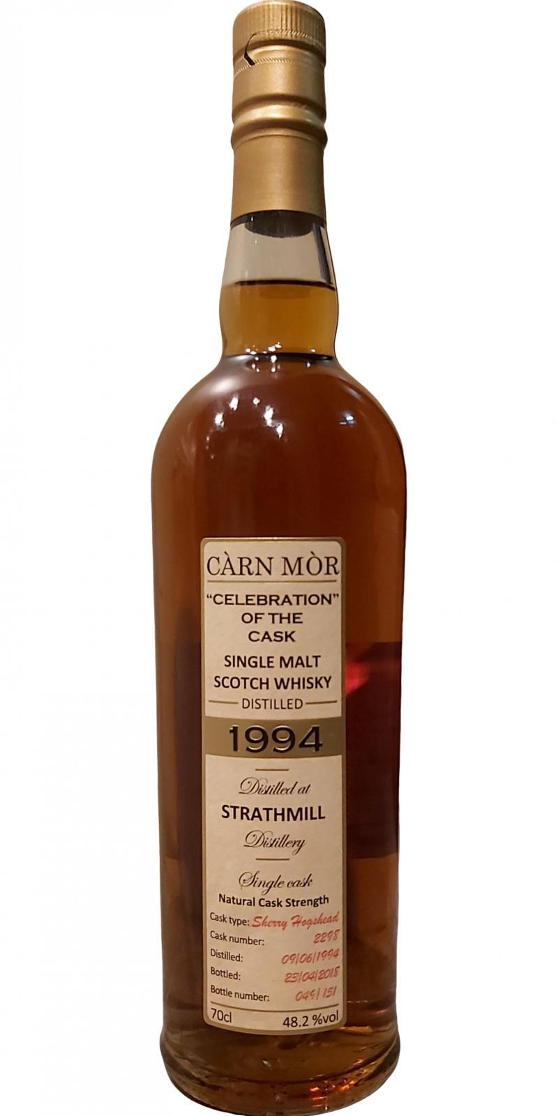 Strathmill 1994 MMcK  Càrn Mòr Celebration of the Cask