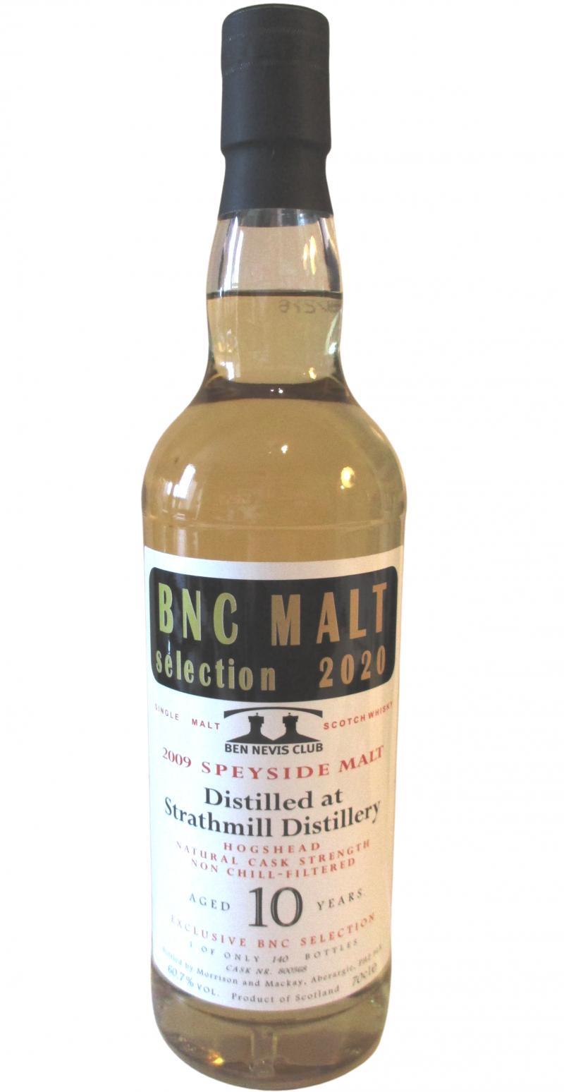 Strathmill 2009 MMcK  BNC Malt selection 2020