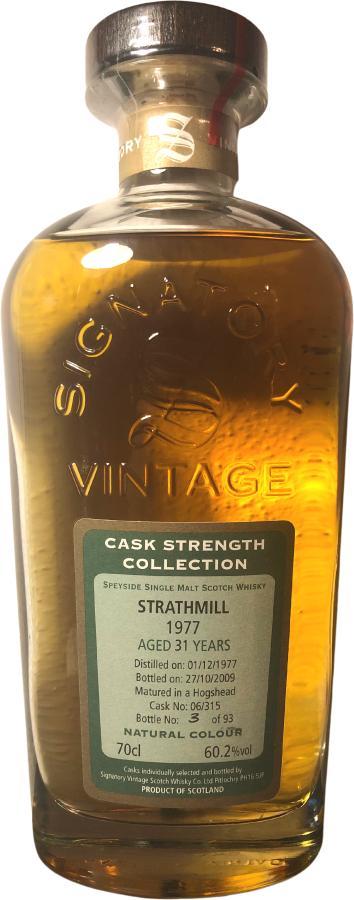 Strathmill 1977 SV  Cask Strength Collection