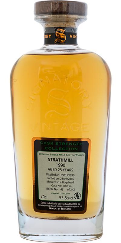 Strathmill 1990 SV  Cask Strength Collection