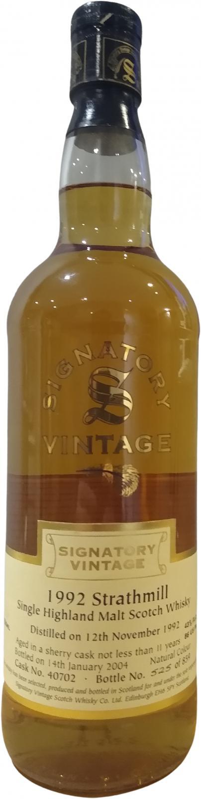 Strathmill 1992 SV  Vintage Collection