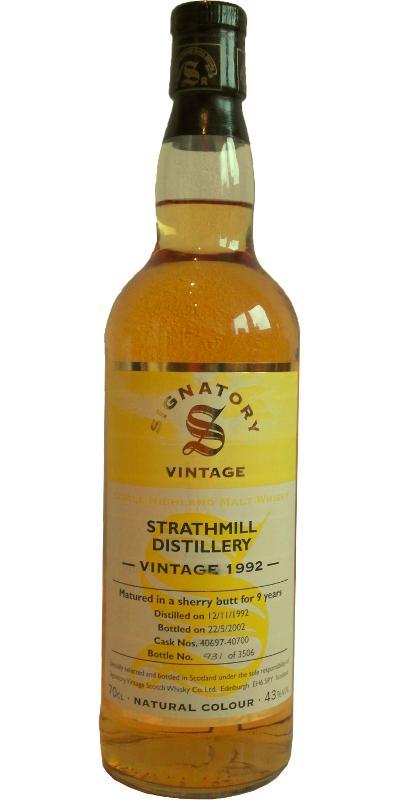Strathmill 1992 SV  Vintage Collection