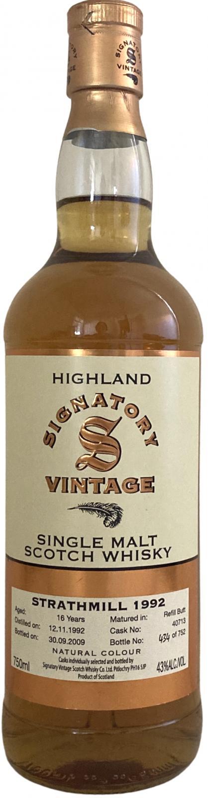 Strathmill 1992 SV  Vintage Collection