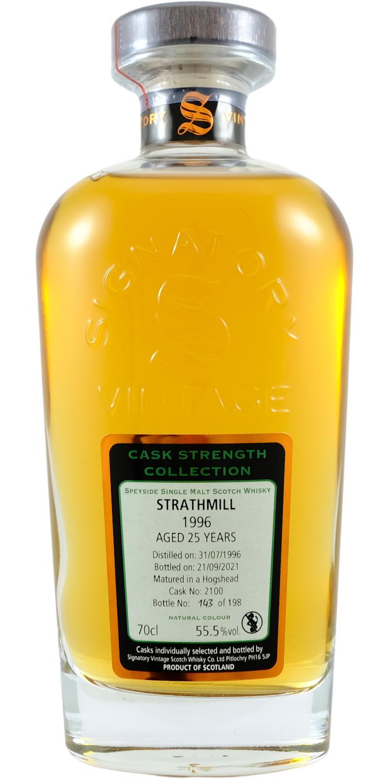 Strathmill 1996 SV  Cask Strength Collection