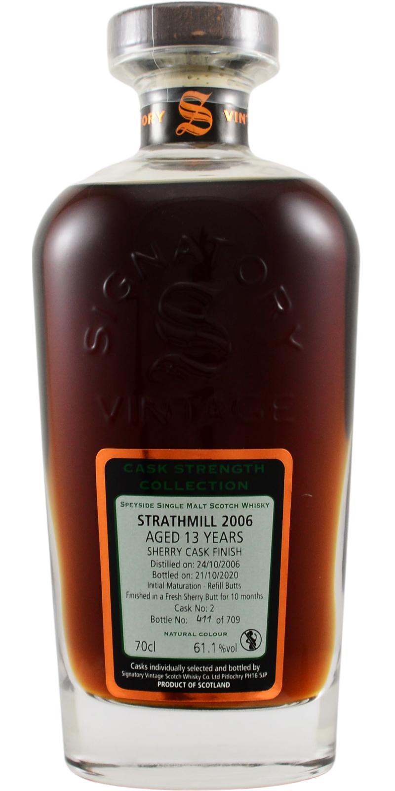 Strathmill 2006 SV  Cask Strength Collection