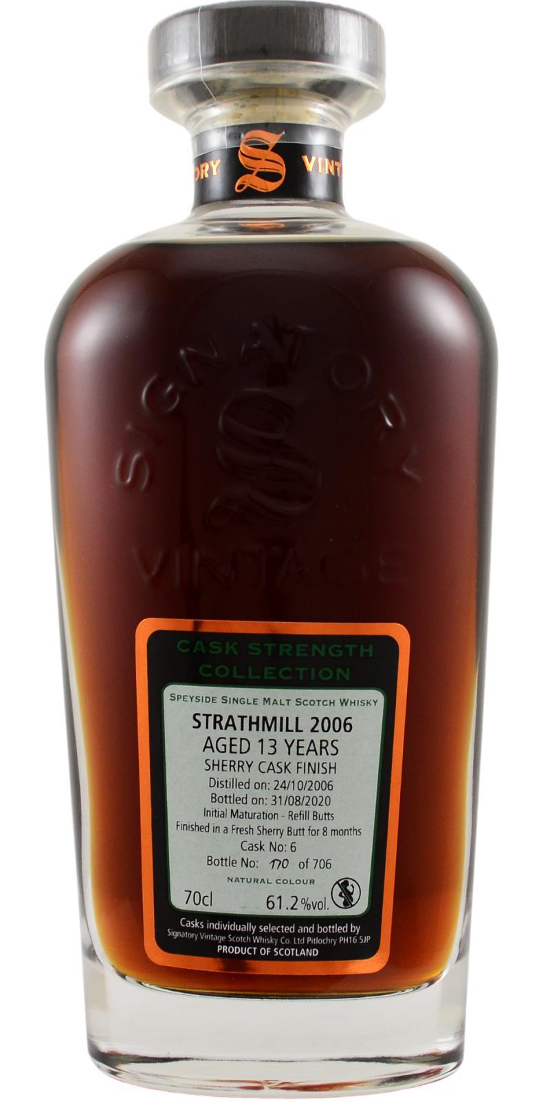 Strathmill 2006 SV  Cask Strength Collection
