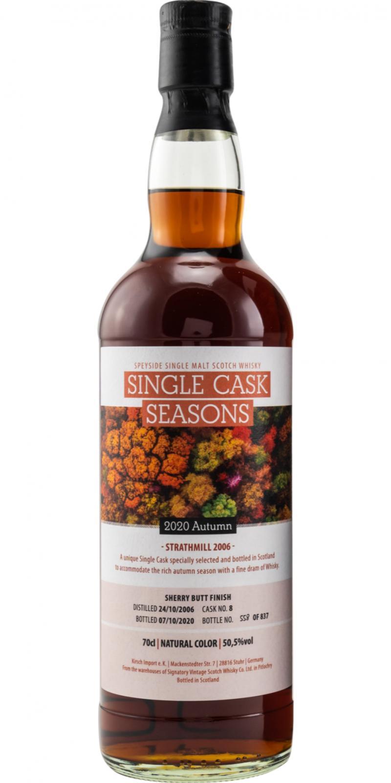 Strathmill 2006 SV  Single Cask Seasons - Autumn 2020
