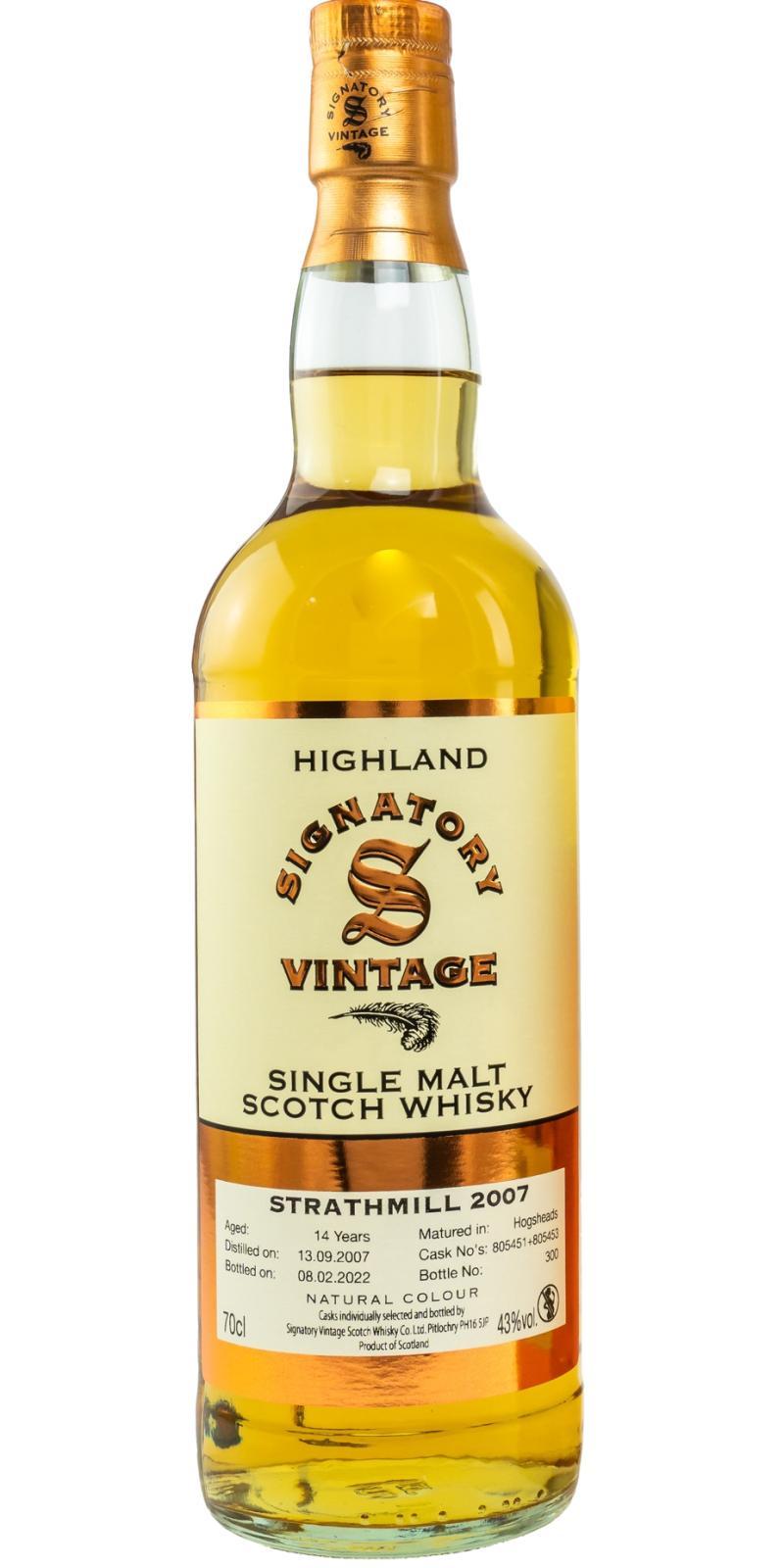 Strathmill 2007 SV  Vintage Collection