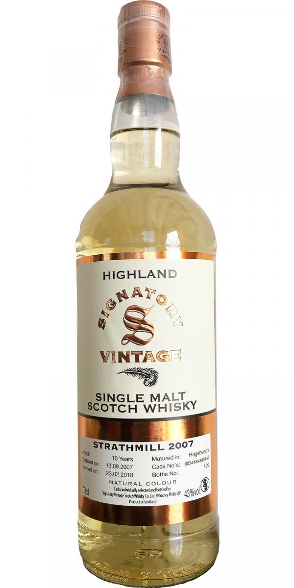 Strathmill 2007 SV  Vintage Collection