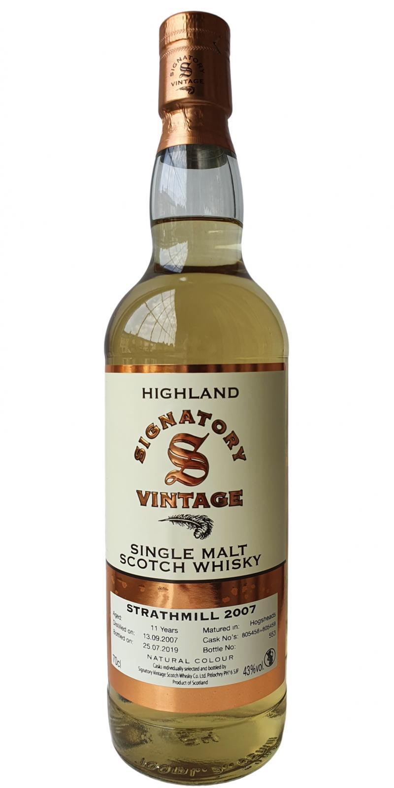 Strathmill 2007 SV  Vintage Collection