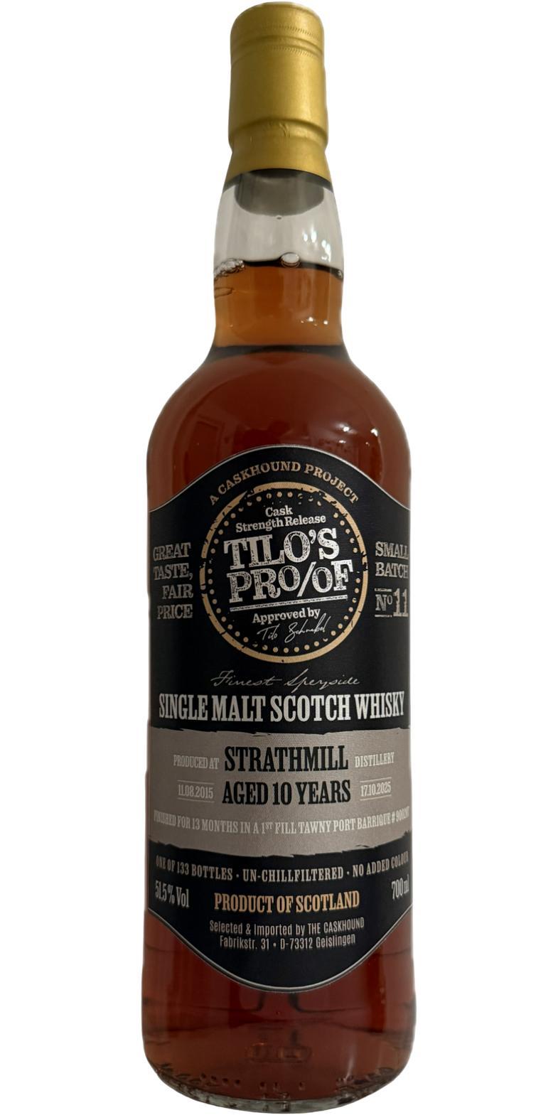 Strathmill 2015 TCaH  Tilo's Proof Batch 11